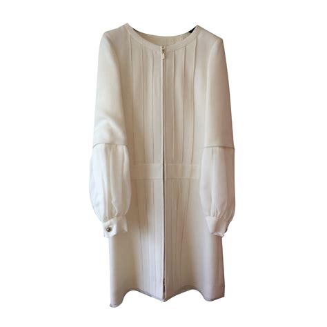 manteau blanc chanel|Chanel blouse.